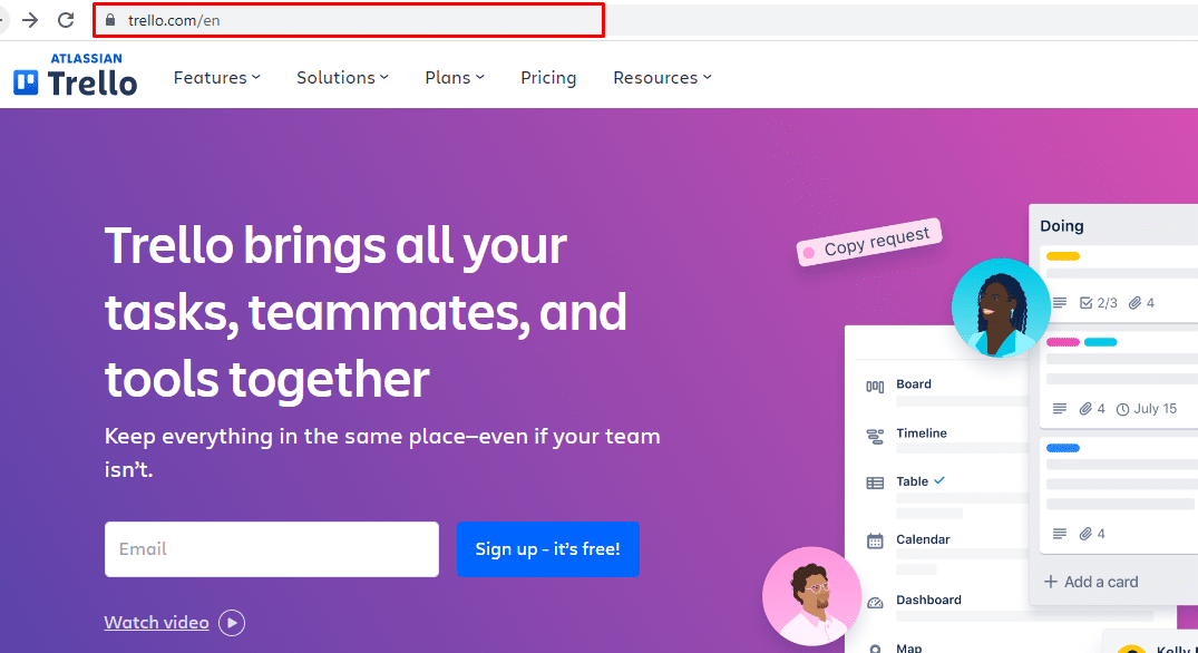 Visita la web de Trello 