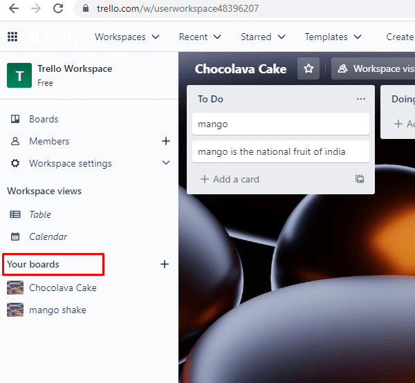 Para editar una lista accede a tus tableros 