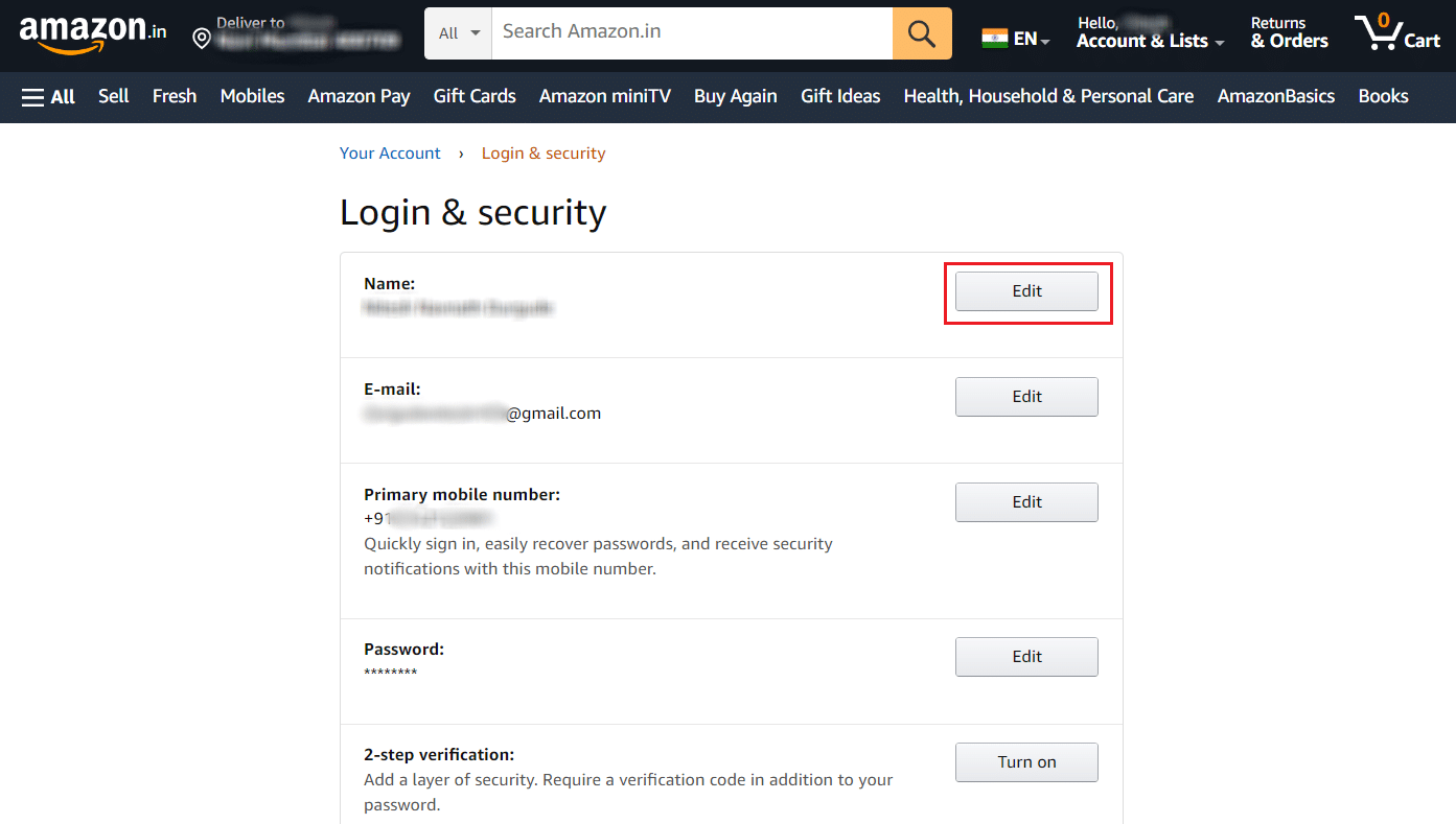 Cómo cambiar el nombre en la cuenta de Amazon Recurso Wordpress