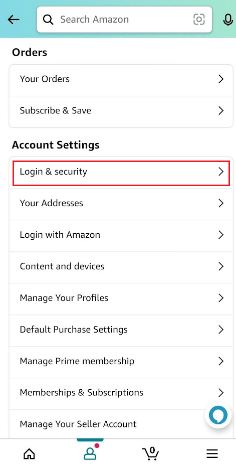 Toque Inicio de sesion y seguridad