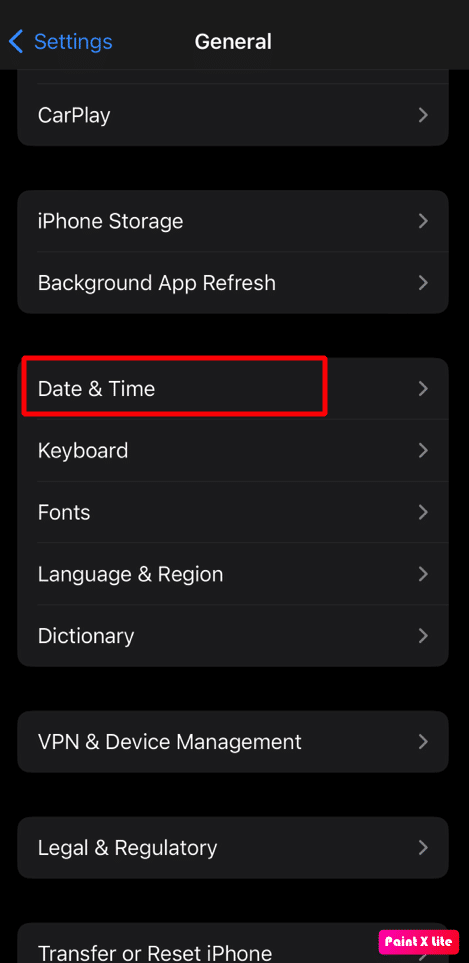 elija la opción de fecha y hora |  Error de SSL iPhone