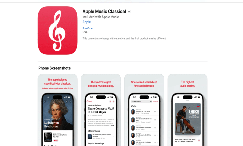 Apple lanzará su aplicación de música clásica