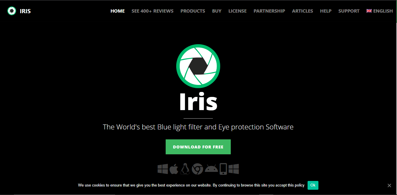 aplicación iris.  Las 10 mejores aplicaciones de filtro de luz azul para PC