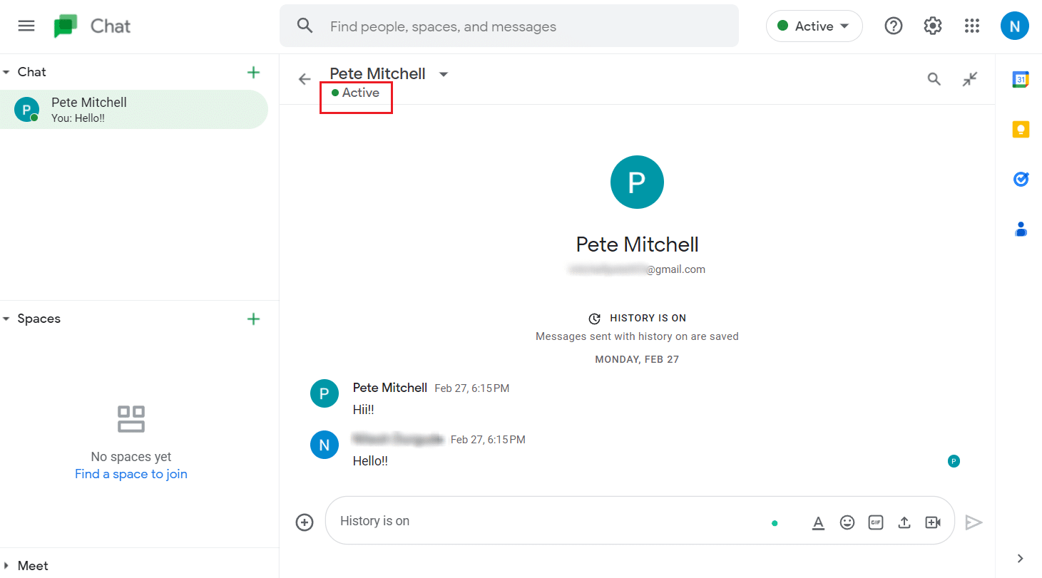 estado de la cuenta de un usuario | ¿Qué es el punto rojo en Google Chat?