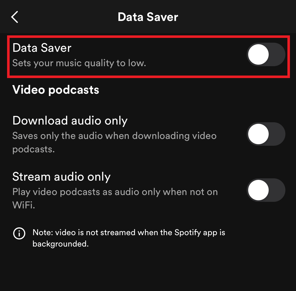 Desactivar Ahorro de datos 
