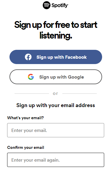 Regístrate Spotify