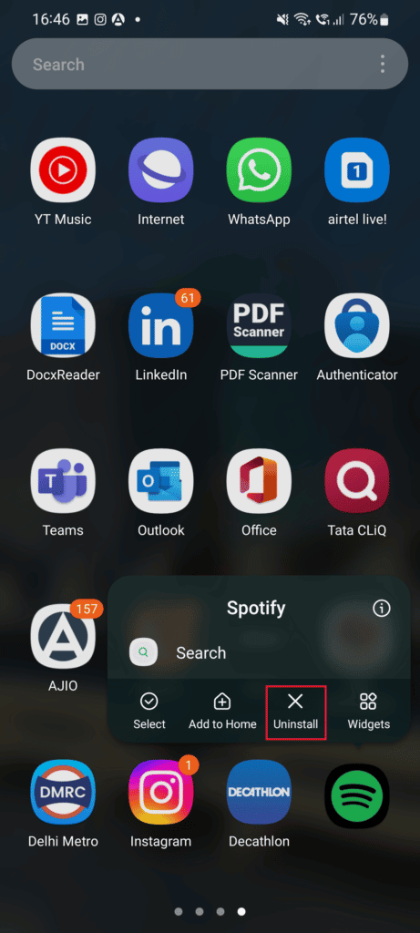 Toca Desinstalar 
