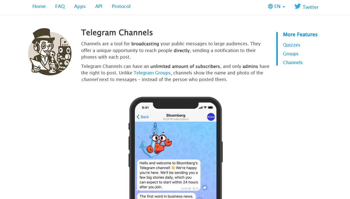 canales de telegramas