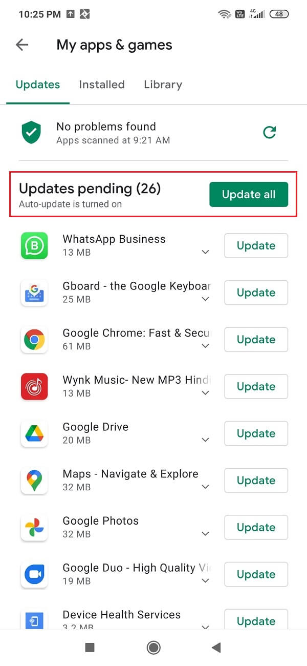 Cómo actualizar automáticamente todas las aplicaciones de Android a la vez