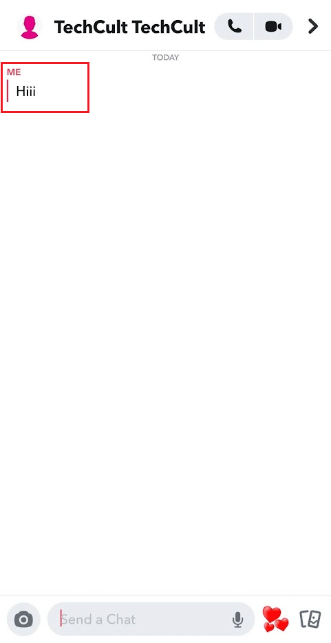 Toque y mantenga presionado el mensaje deseado desde la pantalla de chat