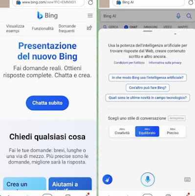 Chat móvil de Bing