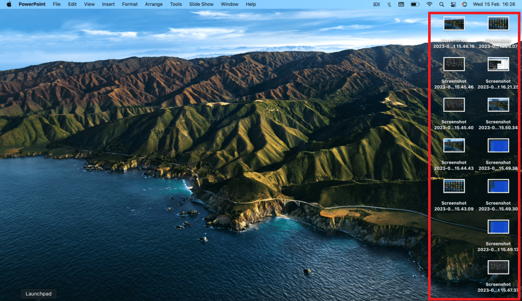 las capturas de pantalla se guardan automáticamente en el escritorio de su Mac