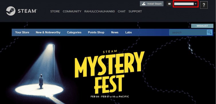 Haga clic en su dirección de correo electrónico mencionada en la parte superior derecha de la pantalla. 