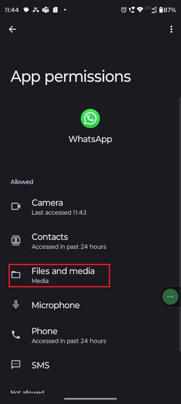 Toca Archivos y medios.  7 formas de arreglar las pegatinas de WhatsApp que no se muestran