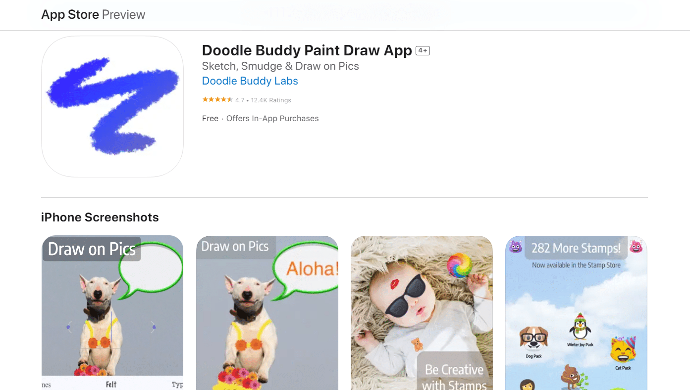 Tienda de aplicaciones Doodle Buddy