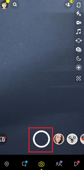 Para escanear el Snapcode, manténgalo presionado en su pantalla