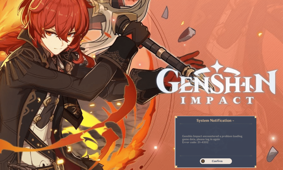 7 formas de corregir el código de error 31 4302 de Genshin Impact