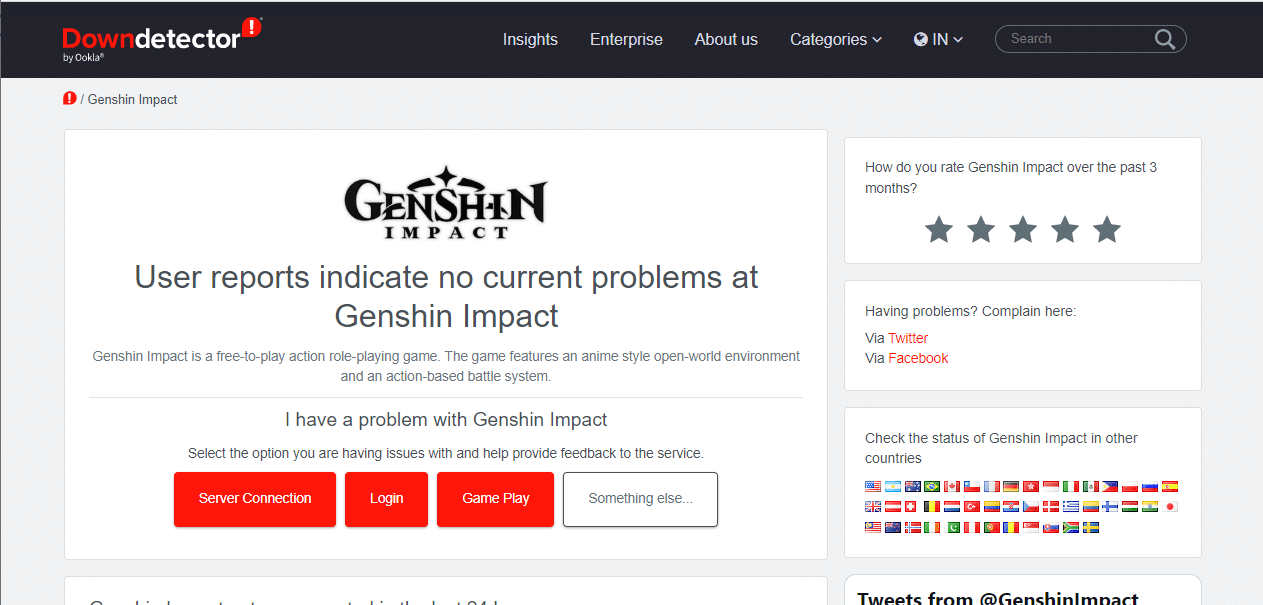 Estado del servidor Genshin Impact.  7 formas de corregir el código de error 31 4302 de Genshin Impact
