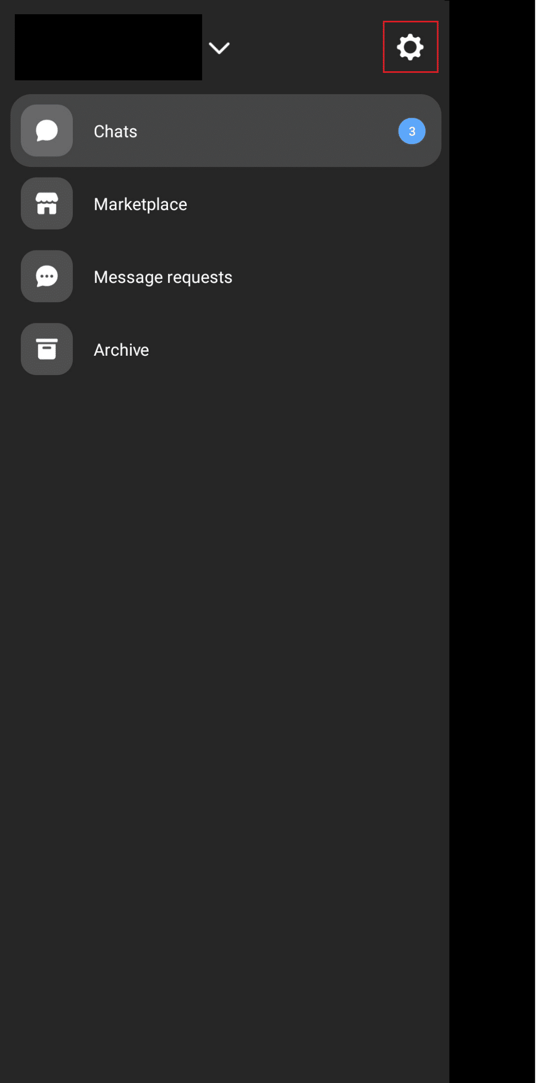 Toca el icono de engranaje