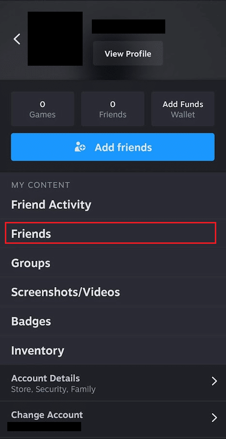 Toca Amigos |  Cómo desbloquear a alguien en Steam