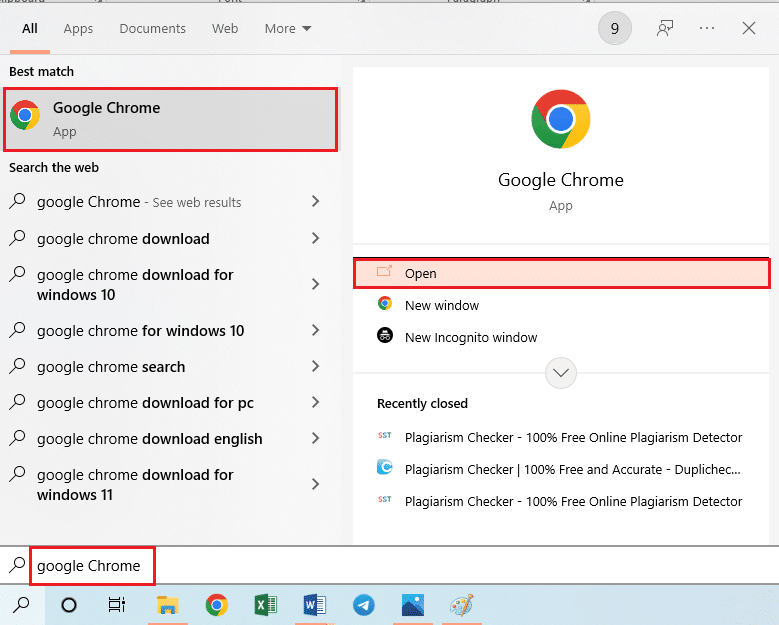 inicie la aplicación Google Chrome. Reparar la canción de vista previa de Spotify que no funciona