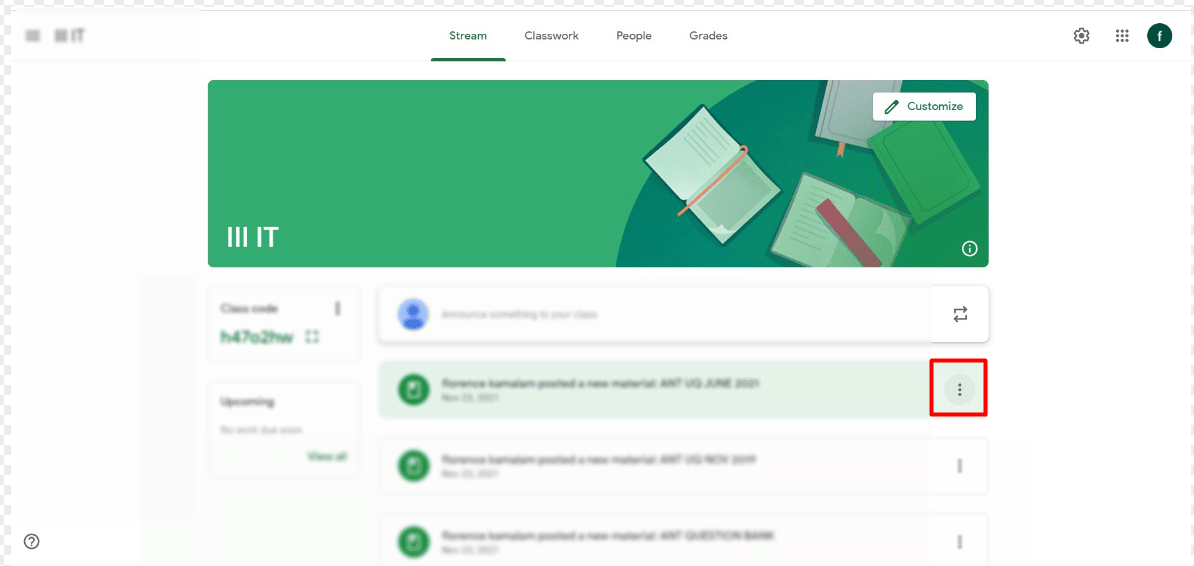 Haga clic en el icono de tres puntos de la tarea deseada que desea eliminar