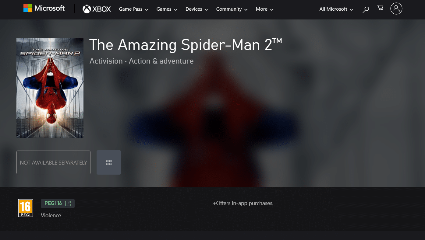 El Sorprendente Hombre Araña 2 Xbox