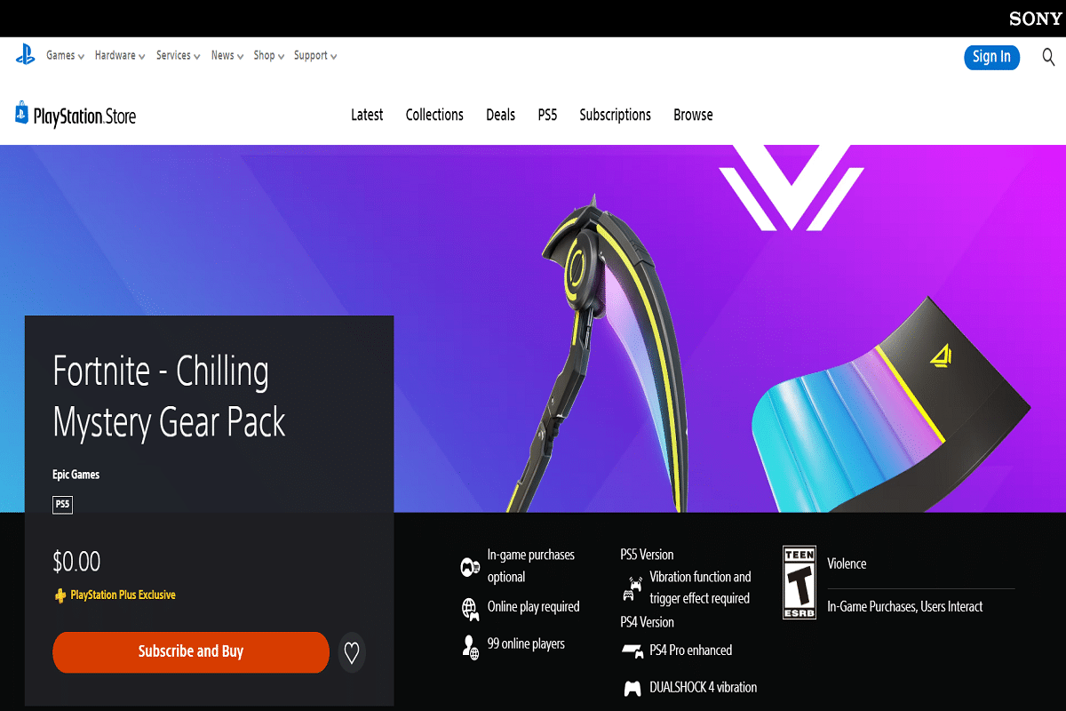 Fortnite lanzó un nuevo paquete para PlayStation