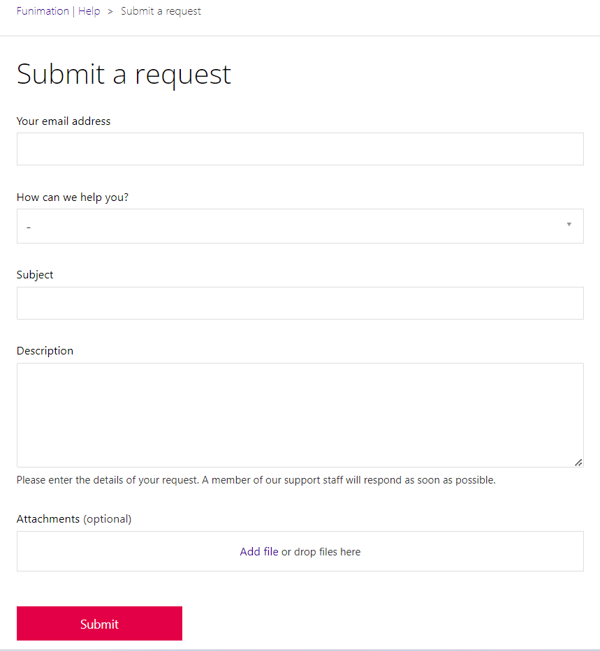 Página de ayuda de Funimation | Cómo eliminar la cuenta de Funimation