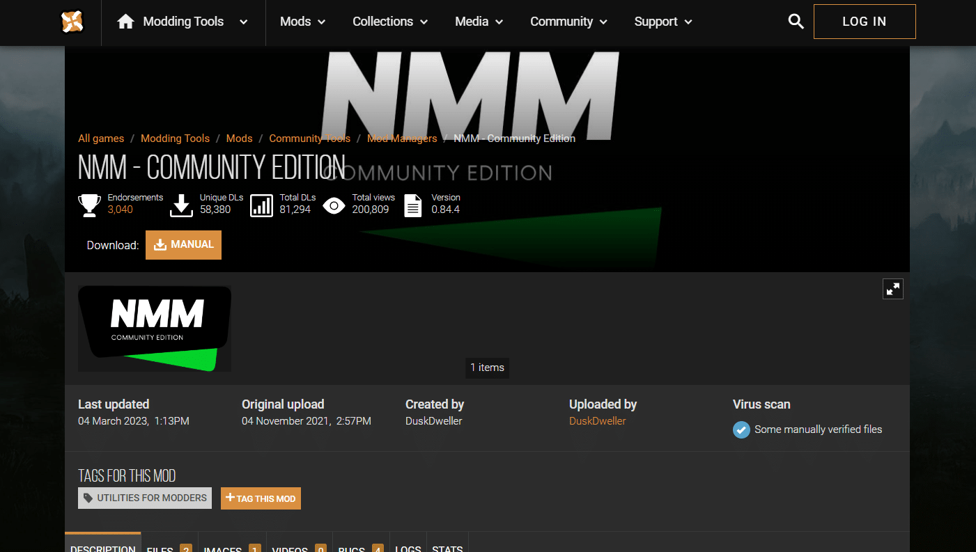 Edición de la comunidad de NMM