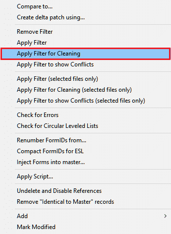 Haga clic en la opción Aplicar filtro de limpieza