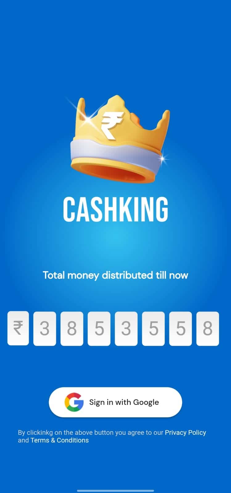 Abra la aplicación e inicie sesión con su ID de Gmail porque no tiene la opción de iniciar sesión por ningún otro medio.