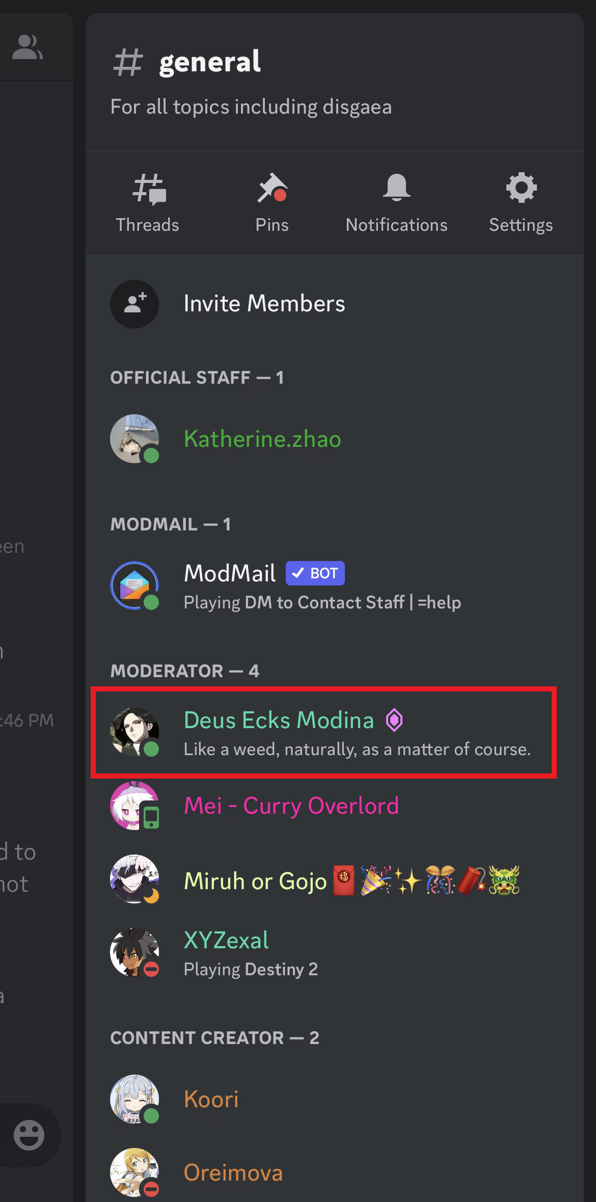 Toque en el usuario.  Cómo dejar de ser amigo de alguien en Discord en iPhone