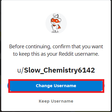 Ahora, haga clic en Cambiar nombre de usuario.