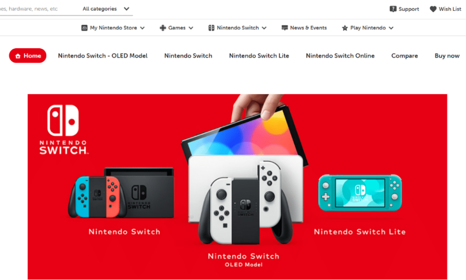 Actualización 16.0.1 de Switch Console lanzada por Nintendo