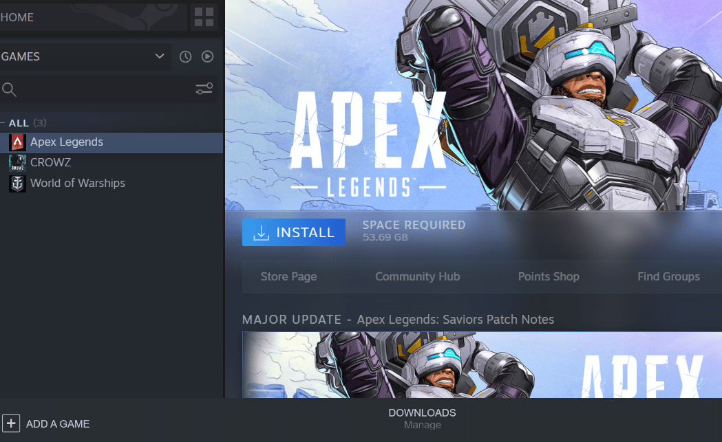 INSTALE la aplicación Apex Legends.  Solucionar error de versión de archivo desconocido de Apex