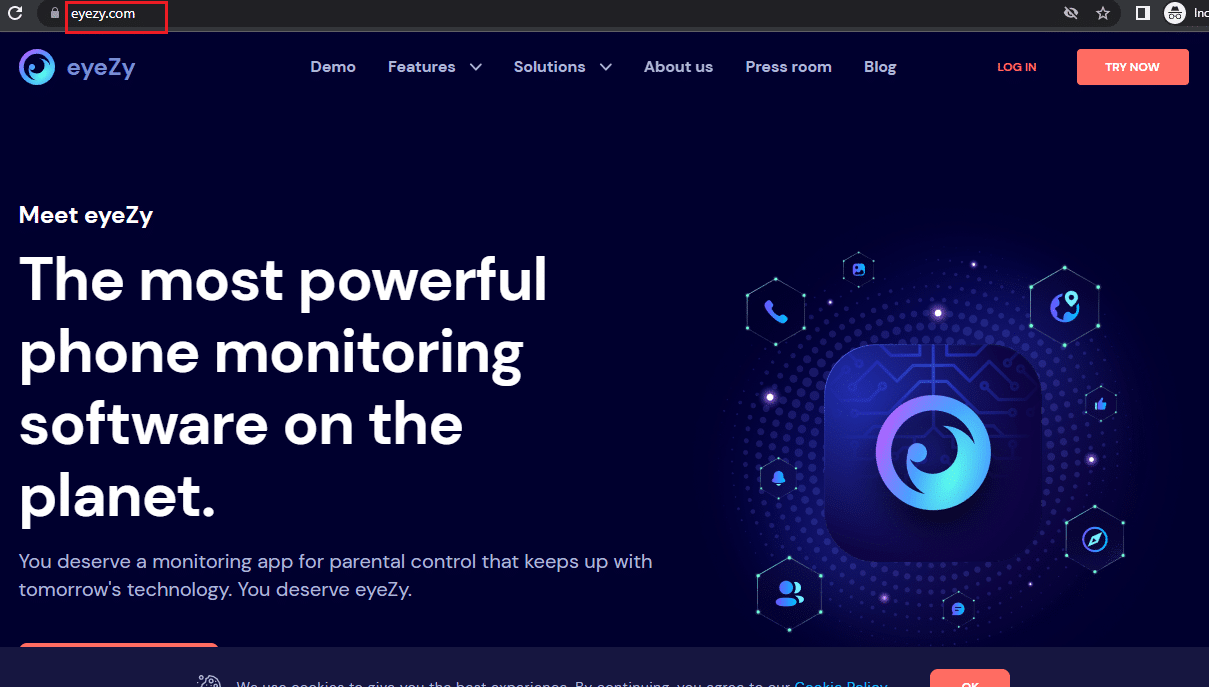página web oficial de eyeZy 