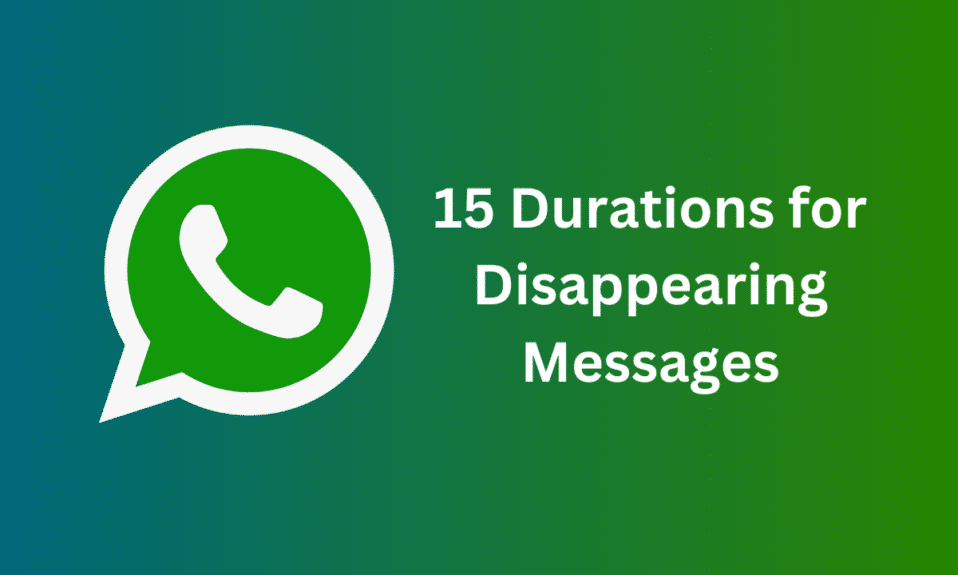 WhatsApp presentará 15 nuevas duraciones para la función de mensajes que desaparecen