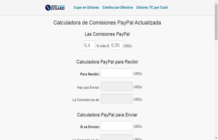 Calculadora paypal