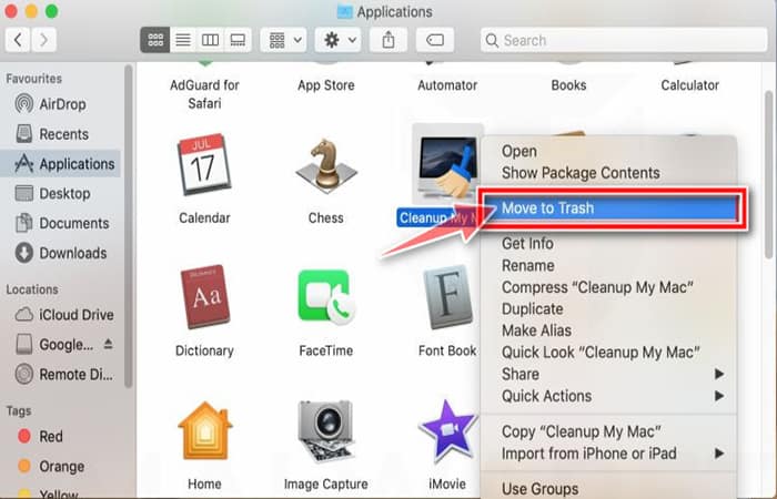 Aplicación Mover a la Papelera de Mac