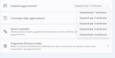 Actualizaciones suspendidas