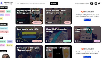Ejemplo de marketing del sitio Ejemplo de mercadeo