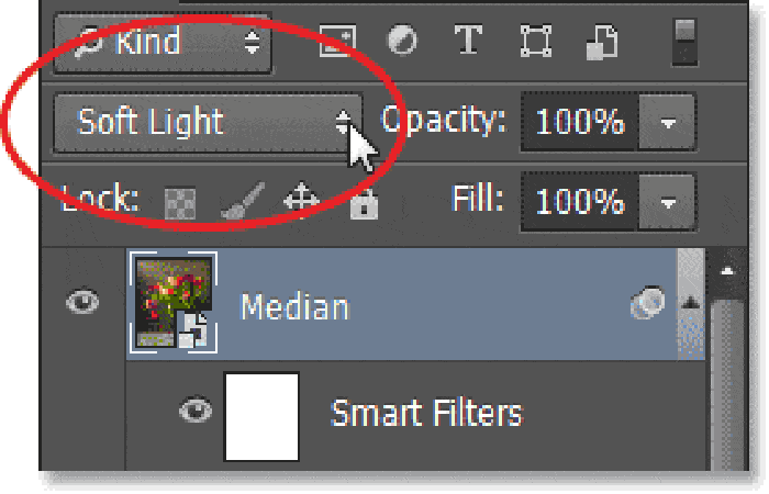 modo de fusión a (mediana) Soft Light (Light Soft)