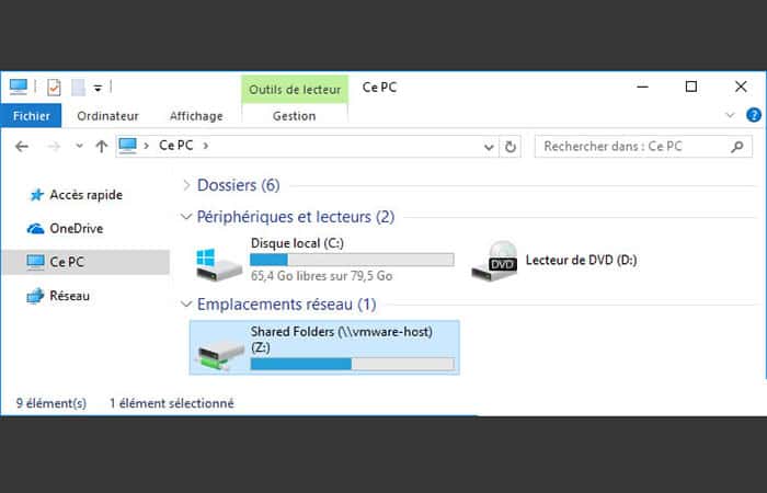 a \ vmware-host Shared Folders