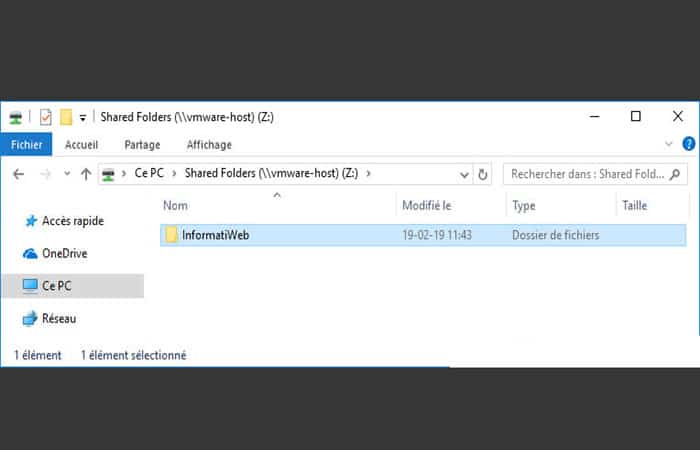 a \ vmware-host  Shared Folders