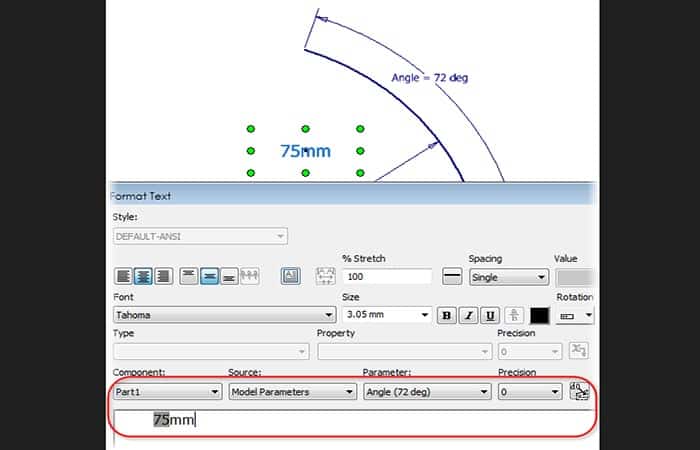 ArcLength * 180 deg / ( Angle * PI )