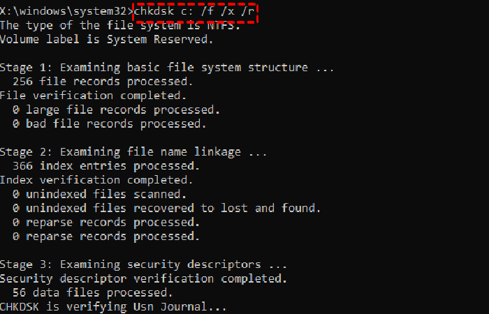 Estado del disco duro interno