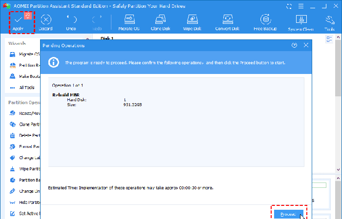 Corrección de la información de arranque