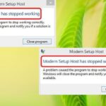 Error de host de instalación moderna