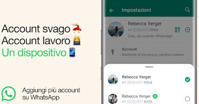 Dos cuentas de teléfono de WhatsApp